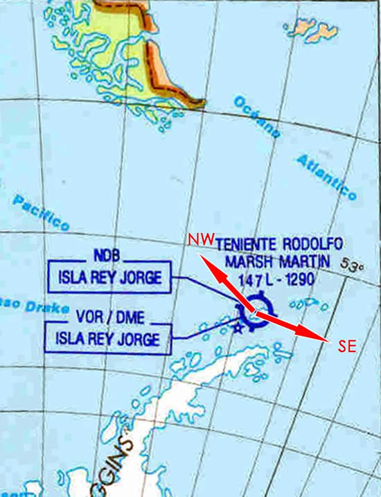 Imagen mapa de referencia Teniente Rodolfo Marsh Martin/Antártica (PUB) (SCRM)